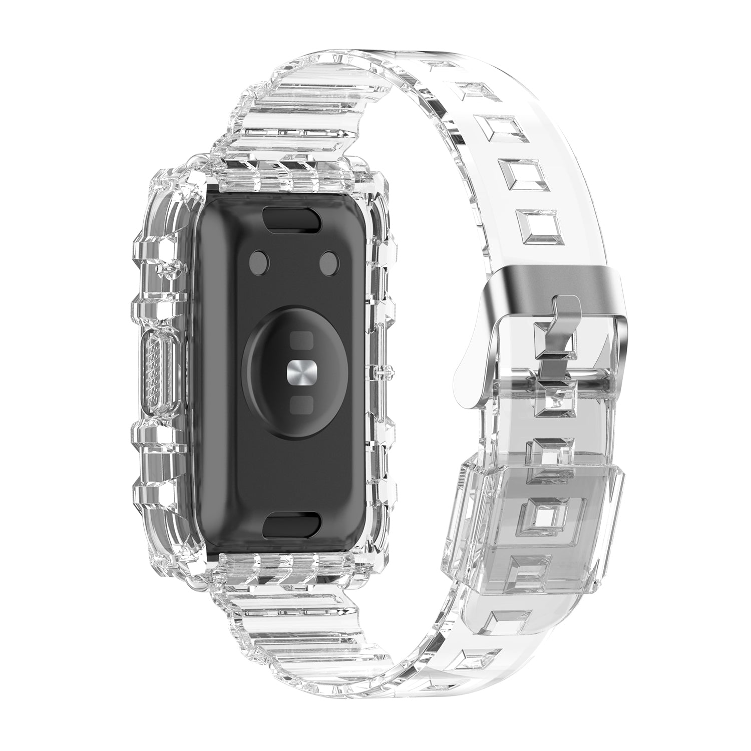 Transparent TPU Integrated Smart Watch Band Wrist Strap Frame for Huawei Watch Fit Fit 2 Fit New One Size Transparent TPU Integrated Smart Watch Band Wrist Strap Frame for Huawei Watch Fit Fit 2 Fit New One Size